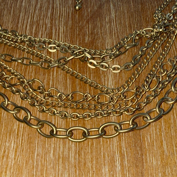 Pier 1 Gold Tone Chain Necklace - Picture 2 of 7